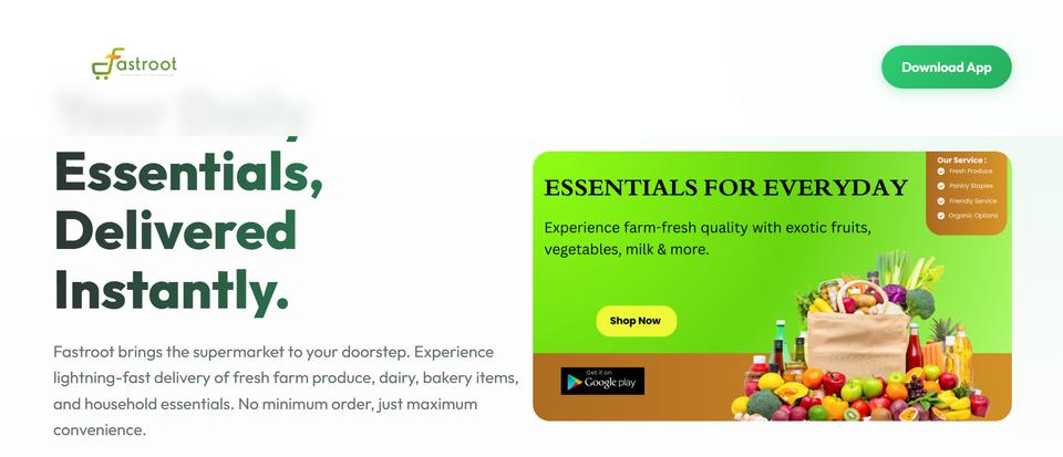 Fastroot — essentials delivered instantly